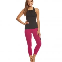 CLOTHING Beyond Yoga Wide Band Stacked Yoga Capris Plumberry 11 CLOTHING Beyond Yoga Wide Band Stacked Yoga Capris Plumberry