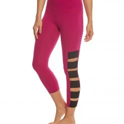 CLOTHING Beyond Yoga Wide Band Stacked Yoga Capris Plumberry 13 CLOTHING Beyond Yoga Wide Band Stacked Yoga Capris Plumberry