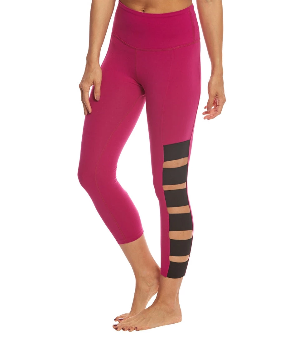 CLOTHING Beyond Yoga Wide Band Stacked Yoga Capris Plumberry 8 CLOTHING Beyond Yoga Wide Band Stacked Yoga Capris Plumberry