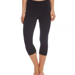 CLOTHING Marika Tummy Control Cotton Yoga Capris Midnight Blue