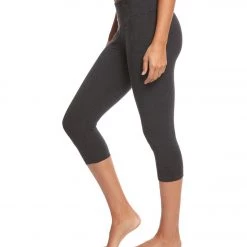 CLOTHING Marika Tummy Control Cotton Yoga Capris Heather Charcoal