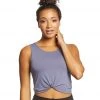 Onzie Knot Yoga Crop Top Slate Blue Women