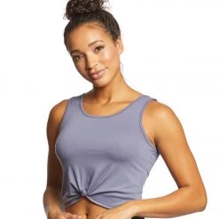 Onzie Knot Yoga Crop Top Slate Blue Women 9 Onzie Knot Yoga Crop Top Slate Blue Women
