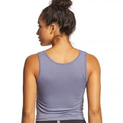 Onzie Knot Yoga Crop Top Slate Blue Women 10 Onzie Knot Yoga Crop Top Slate Blue Women