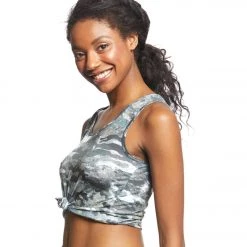 Onzie Knot Yoga Crop Top Marble Camo