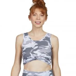 Onzie Knot Yoga Crop Top Dust Camo CLOTHING