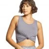 Onzie Knot Yoga Crop Top Graphite