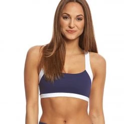 Beyond Yoga Kate Spade Lunar Cut Out Yoga Sports Bra KS Navy CLOTHING