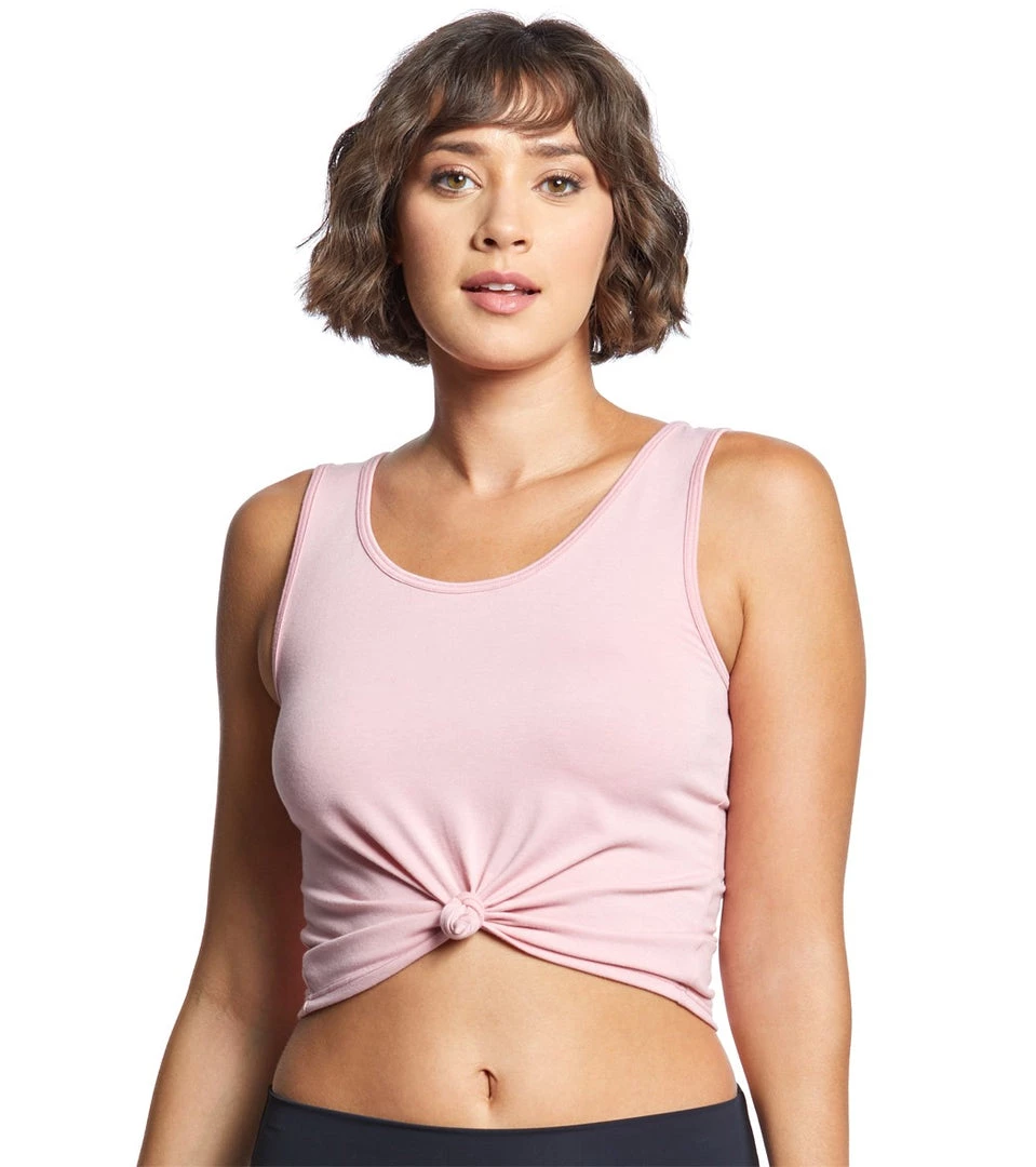 CLOTHING Onzie Knot Yoga Crop Top Blush 8 CLOTHING Onzie Knot Yoga Crop Top Blush