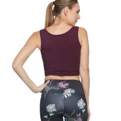 Onzie Knot Yoga Crop Top Aubergine CLOTHING