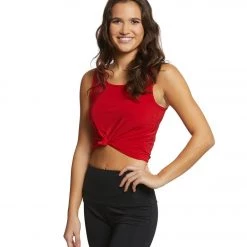 Onzie Knot Yoga Crop Top Red