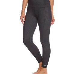 Marika High Rise Tummy Control Yoga Leggings Heather Black
