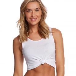 Onzie Knot Yoga Crop Top White CLOTHING