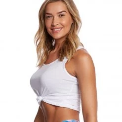 Onzie Knot Yoga Crop Top White CLOTHING