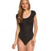Free People All About The Back Yoga & Dance Leotard Black