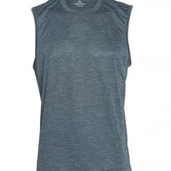 CLOTHING PrAna Men's Hardesty Muscle Tee Grey Blue Stripe