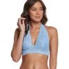 CLOTHING Free People Galloon Lace Halter Bra Sky