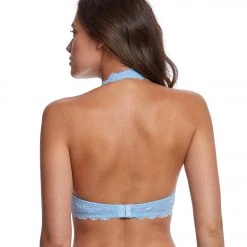 CLOTHING Free People Galloon Lace Halter Bra Sky