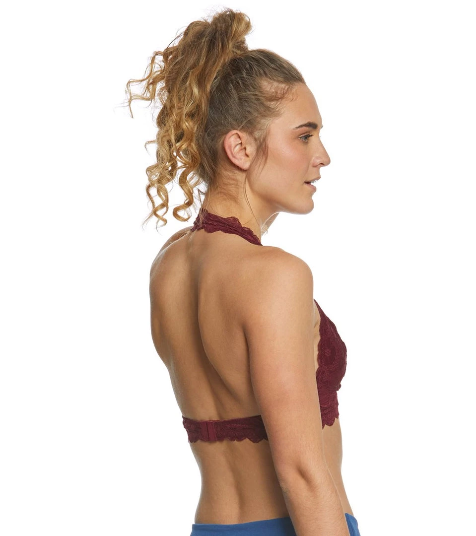 Free People Galloon Lace Halter Bra Wine 5 Free People Galloon Lace Halter Bra Wine