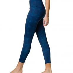 Onzie High Waisted Basic 7/8 Yoga Leggings Midnight Plaid NEW ARRIVALS