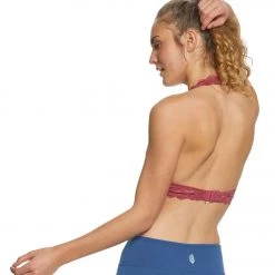 Free People Galloon Lace Halter Bra Rose CLOTHING