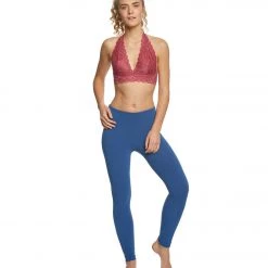 Free People Galloon Lace Halter Bra Rose CLOTHING