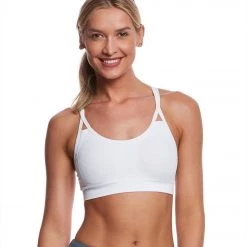 NUX Levitate Seamless Yoga Sports Bra White CLOTHING