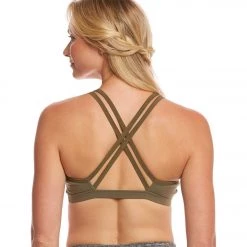 CLOTHING Beyond Yoga Double Back Yoga Sport Bra Aviator Green