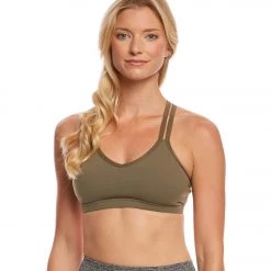 CLOTHING Beyond Yoga Double Back Yoga Sport Bra Aviator Green