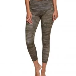 Onzie High Waisted Basic 7/8 Yoga Leggings Moss Camo