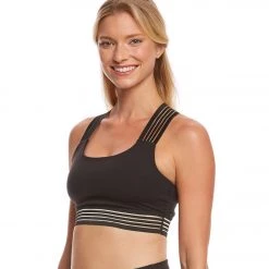 Beyond Yoga Sheer Illusion Yoga Bralette Jet Black CLOTHING