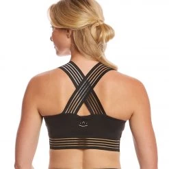 Beyond Yoga Sheer Illusion Yoga Bralette Jet Black CLOTHING
