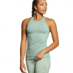 NUX Spellbound Seamless Yoga Cami Sage CLOTHING 10 NUX Spellbound Seamless Yoga Cami Sage CLOTHING