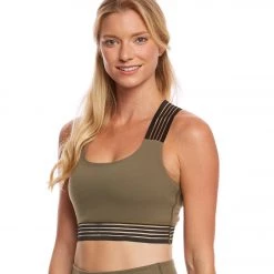 CLOTHING Beyond Yoga Sheer Illusion Yoga Bralette Aviator Green