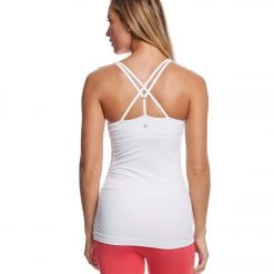 NUX Spellbound Seamless Yoga Cami White CLOTHING