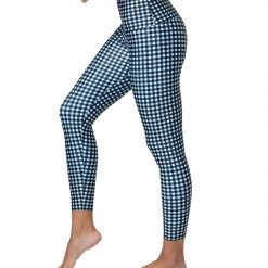 NEW ARRIVALS Onzie High Waisted Basic 7/8 Yoga Leggings Gingham