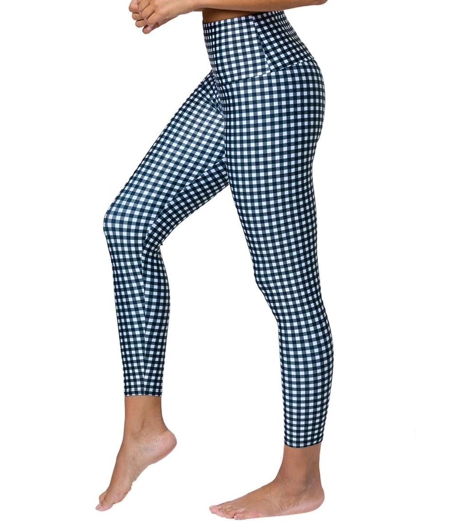 NEW ARRIVALS Onzie High Waisted Basic 7/8 Yoga Leggings Gingham 4 NEW ARRIVALS Onzie High Waisted Basic 7/8 Yoga Leggings Gingham
