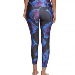 Onzie High Waisted Basic 7/8 Yoga Leggings Midnight Anemone