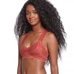 CLOTHING Free People Galloon Lace Racerback Bra Bronze