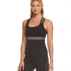 CLOTHING Beyond Yoga Sheer Illusion Yoga Tank Top Jet Black