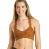 Free People Galloon Lace Racerback Bra Brown