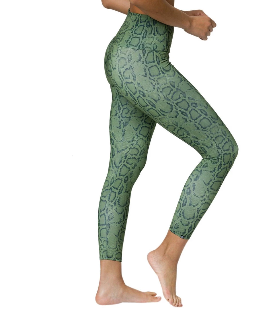 Onzie High Waisted Basic 7/8 Yoga Leggings Olive Cobra 4 Onzie High Waisted Basic 7/8 Yoga Leggings Olive Cobra