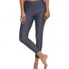 Onzie High Waisted Basic 7/8 Yoga Leggings Slate Grey Geo