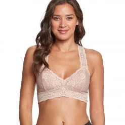 Free People Galloon Lace Racerback Bra Nude