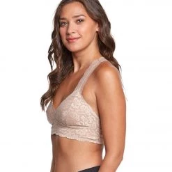 Free People Galloon Lace Racerback Bra Nude