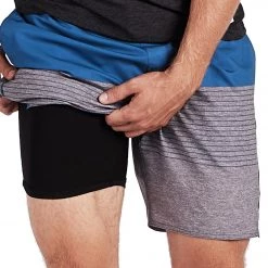 Vuori Men's Trail Yoga Shorts Sea Stripe CLOTHING