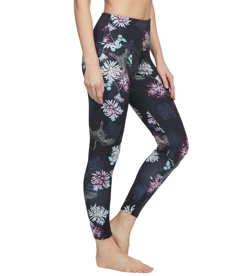 Onzie High Waisted Basic 7/8 Yoga Leggings Crane 4 Onzie High Waisted Basic 7/8 Yoga Leggings Crane