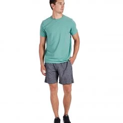 Vuori Men's Trail Yoga Shorts Charcoal Texture