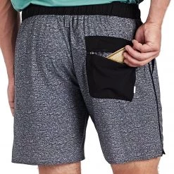 Vuori Men's Trail Yoga Shorts Charcoal Texture
