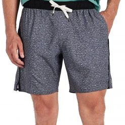 Vuori Men's Trail Yoga Shorts Charcoal Texture